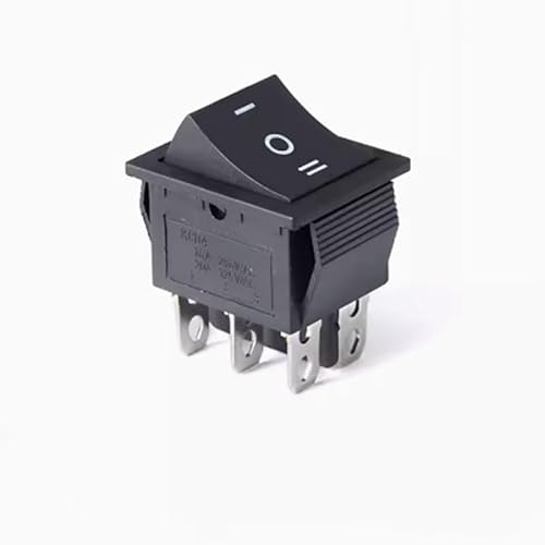 HUJWLBWF 2PC KCD4 Black Rocker Switch ON-Off-ON 6PIN NO Light Power Switch 16A 250VAC /250A 125V von HUJWLBWF