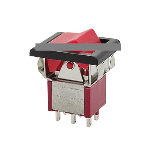 HUJWLBWF 2Pcs KNX202-J Red ON-ON 3A 250VAC/5A 125VAC Button Switch Ship Type Switch Small Rocker Switch von HUJWLBWF