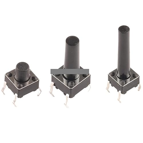 HUJWLBWF 50PCS 12X12X11mm Light Push Button Switch DIP4 ON/Off Copper 4PIN von HUJWLBWF