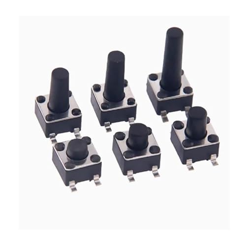 HUJWLBWF 50pcs 4.5x4.5 Push Button Switch SMD Touch Switch 4.5x4.5x4.3 mm SMD 4Pin von HUJWLBWF
