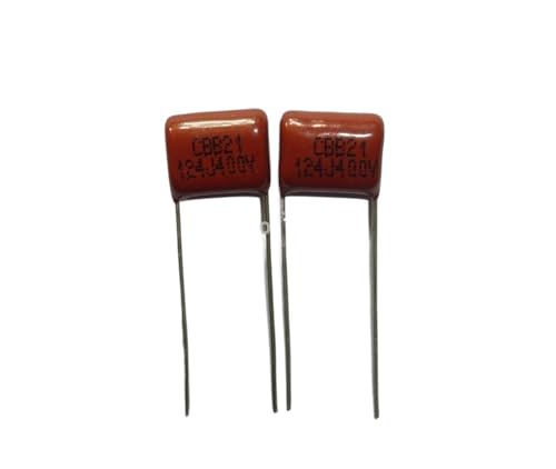HUJWLBWF 50pcs CBB Capacitor 124 400V 124J 0.12uF 120nF P10 CBB21 Metallized Polypropylene Film Capacitor von HUJWLBWF