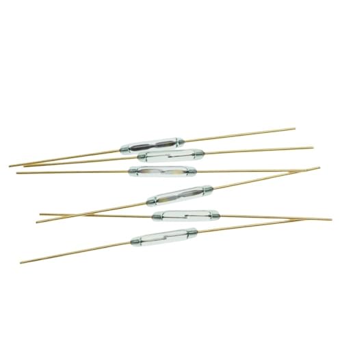 HUJWLBWF 5PCS Reed Switch 1.8X10MM Magnetic Control Switch Green Glass Normally Open 1.8 * 10mm von HUJWLBWF
