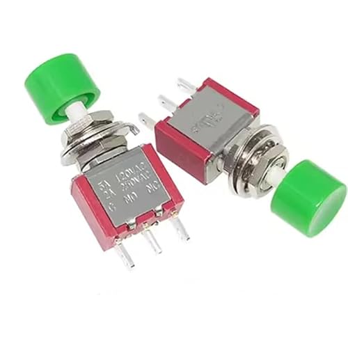 HUJWLBWF 5pcs PS-102 3Pin 6mm Momentary Automatic Green Push Button Switch ON-(ON) 2A 250VAC/5A 120VAC von HUJWLBWF
