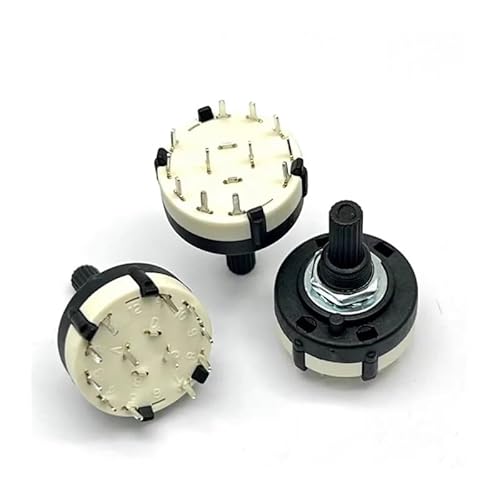 HUJWLBWF 5pcs RS26 Selectable Rotary Band Switch 2 Pole Position 6 von HUJWLBWF