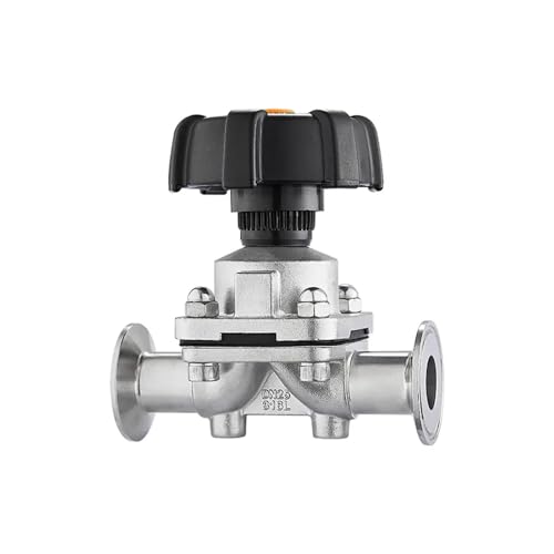 HUJWLBWF Fit 19mm Pipe OD x 1.5" Tri Clamp Split Diaphragm Valve SUS 316L Stainless Steel for Homebrew Beer Brewing HUJWLBWF Fit 19mm Pipe OD x 1.5" Tri Clamp Split Diaphragm Valve SUS 316L Stainless Steel for Homebrew Beer Brewing von HUJWLBWF
