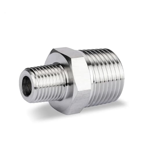 HUJWLBWF M14x1.5mm-1/2 BSPP Male Thread 304 Stainless Steel High Pressure Hex Nipple Pipe Fitting Connector HUJWLBWF M14x1.5mm-1/2 BSPP Male Thread 304 Stainless Steel High Pressure Hex Nipple Pipe Fitting Connector von HUJWLBWF