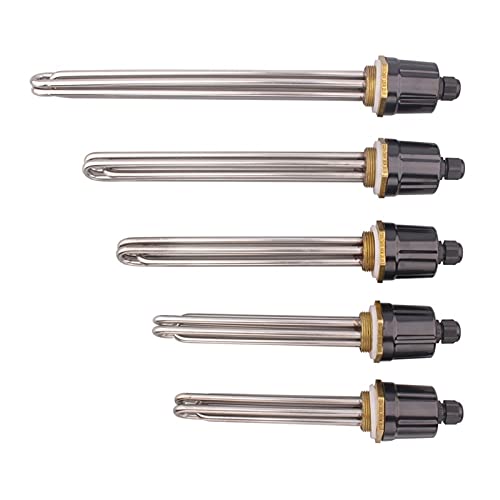 HUKILU yaoqijie Passend for DN32 42 mm 220 V/380 V 3 kW 4,5 kW 6 kW 9 kW 12 kW Heizrohr, elektrische Heizung, Heizelement mit 1,25 Zoll Gewinde Lasting(3kw) von HUKILU