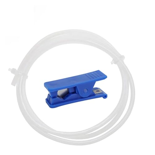 yaoqijie 1/3/5M ID2.0mm OD4.0mm 1,75 Filament-Zuführschlauch Rohr 3 CR10 ET4 ET5 3D-Druckerteil lasting(White With Cutter,5 Meters) von HUKILU