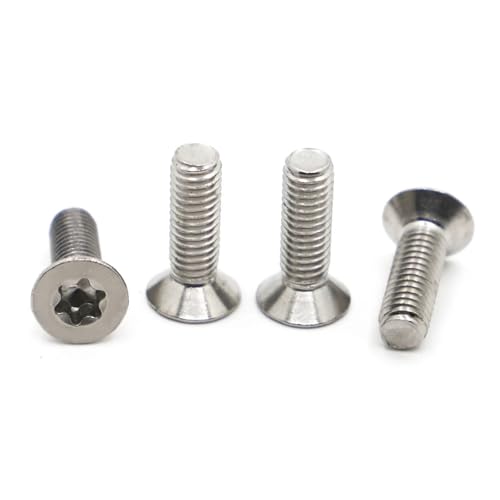 yaoqijie 5-50 Stück M1.4 .6 M2 .5 M3 M4 M5 M6 M8 GB2673 A2-70 304 Edelstahl Senkkopf Flachkopf Schraubbolzen Lastung(45mm,M4 10pcs) von HUKILU