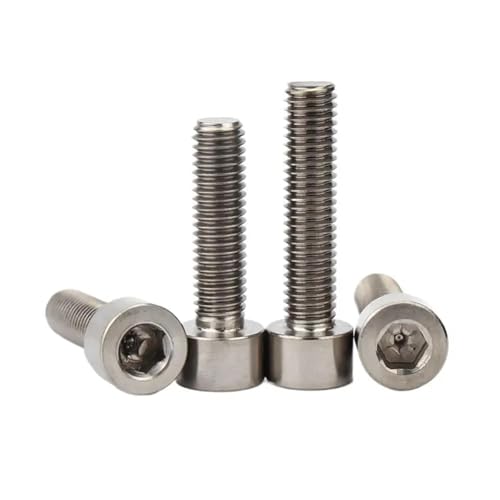 yaoqijie 50 teile/los Titan Kleine Schraube m3 * 6~50 Buchse Reinem Kopf Innensechskantschraube Bolzen Runde Glatze kopf Schraube lasting(M3x45) von HUKILU