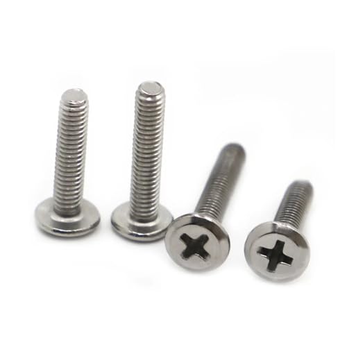 yaoqijie A2-70 304 Edelstahl Kreuzschlitz große flache Möbelnietschrauben M3 M4 M5 M6 M8 Verbindungsschraube Kreuzschlitzschrauben Lastung(16mm,M4 10pcs) von HUKILU