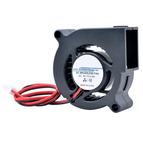 yaoqijie ACP5020-Gebläse 5 cm 50 mm Lüfter 50 x 50 x 20 mm DC5 V 12 V 24 V Turbogebläse-Lüfter for Projektor 3D-Drucker lasting(24V Sleeve 4000rpm) von HUKILU