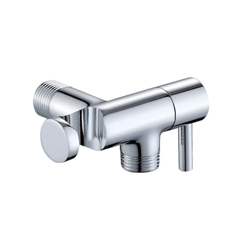 yaoqijie Badezimmer-WC-Shattaf-Winkelventilhalter Messing Multifunktionales WC-Bidetventil mit Halter verchromt Wandmontage lasting(TB) von HUKILU