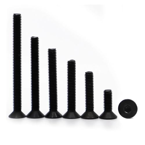 yaoqijie Inbusschraube DIN7991 M2 .5 M3 M4 M5 M6 M8 M10 M12 Schwarzer Stahl der Güteklasse 10.9 Innensechskant Flachsenkkopfschraube lasting(35mm,M5 10pcs) von HUKILU