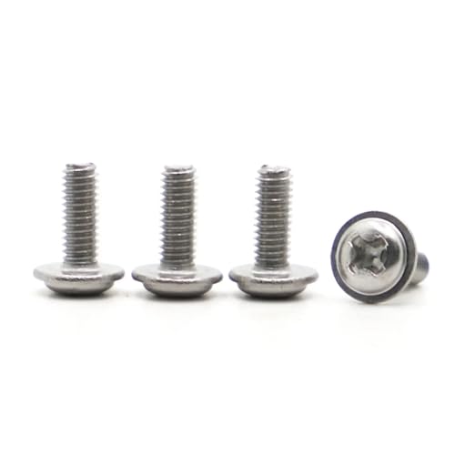 yaoqijie M2 .5 M3 M4 M5 M6 304 A2 Edelstahl PWM DIN967 Kreuzrund Flachrundkopf Unterlegscheibe Gepolsterter Kragen Schraube Bolzen lasting(8mm,M2 50pcs) von HUKILU