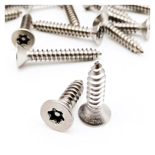 yaoqijie M2 M2.3 M2.6 M3 M4 M5 304 Edelstahl Senkkopf Manipulationssichere Sicherheits-Holzschneidschraube lasting(14mm,M4 10pcs) von HUKILU