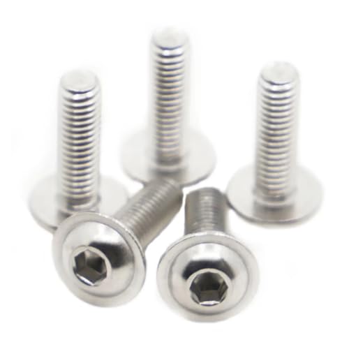 yaoqijie M2 M2.5 M3 M4 M5 M6 M8 304 Edelstahl ISO7380.2 Innensechskant-Halbrundschrauben mit Kragenbolzen lasting(4mm,M4 10pcs) von HUKILU