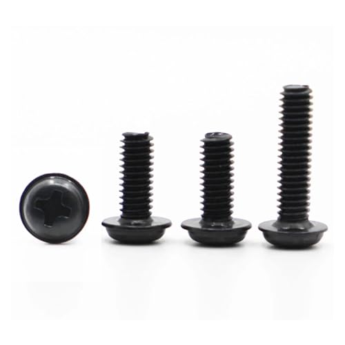 yaoqijie M2 M2.5 M3 M4 M5 M6 PWM 304 Edelstahl/Schwarz Stahl Flachkopfschrauben Unterlegscheibe Motherboard Schrauben Pad DIN967 lasting(Black Carbon Steel,3MM_M2.5 50PCS) von HUKILU