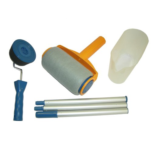 HUKITECH E-Z Farbroller - Streichroller - Set - Kantenroller - Farbtank - 700 ml - Streichsystem - Malerset - Messbecher - Verlängerungsstab von HUKITECH