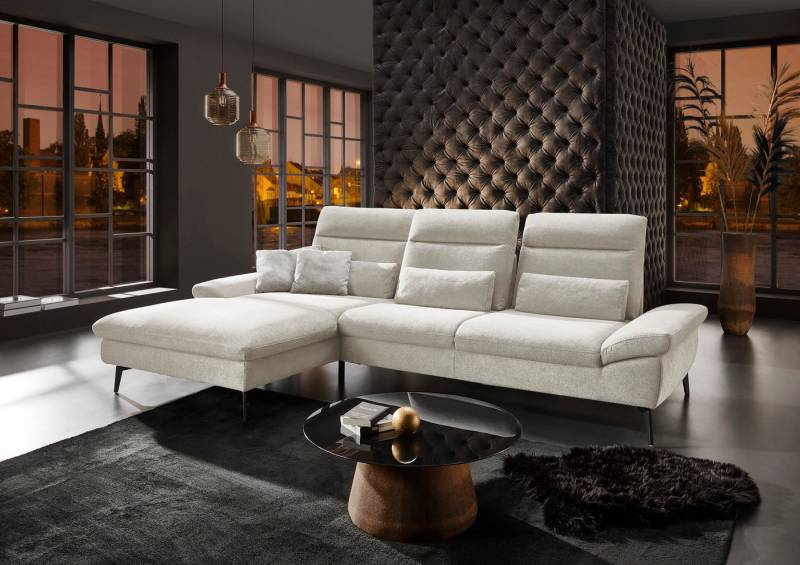 HUKLA Ecksofa HU-HP22156 L-Form, inkl. Kopfpolsterverstellung, optional mit Sitztiefenverstellung HUKLA Ecksofa HU-HP22156 L-Form, inkl. Kopfpolsterverstellung, optional mit Sitztiefenverstellung von HUKLA