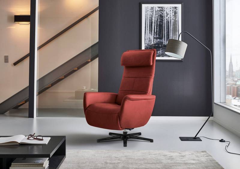 HUKLA Sessel HU-LC17037, Verstellbare Beinauflage und Rückenlehne, hochklappbare Rückenpolster von HUKLA