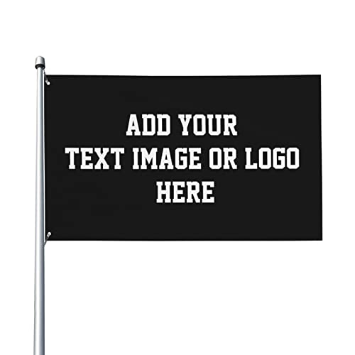 HUKQWX Fahne Selbst Gestalten-Personalisiert Druck Druck Eigenes Logo/Bild/Wörter- verfügbar-Individuelle Dekorations fahnen Für Den Innen-Und Außenbereich - doppelseitig - 5X8 FT von HUKQWX