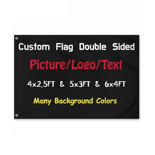 HUKQWX Personalised Flag Design Yourself Banner Print on Own Logo/Picture/Words Various Individual Decoration Flags for Indoor and Outdoor Use - doppelseitig - 4X6 FT HUKQWX Personalised Flag Design Yourself Banner Print on Own Logo/Picture/Words Various Individual Decoration Flags for Indoor and Outdoor Use - doppelseitig - 4X6 FT von HUKQWX