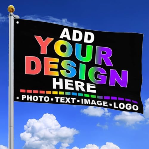 HUKQWX Personalisierte Flagge,Flagge Selbst Gestalten Hinzufügen zu Foto/Text/Logo hinzu, für die Partydekoration im Freien im Garten Schlafzimmer Geburtstagsfeier Flur Balkon - doppelseitig 2.5X4 FT HUKQWX Personalisierte Flagge,Flagge Selbst Gestalten Hinzufügen zu Foto/Text/Logo hinzu, für die Partydekoration im Freien im Garten Schlafzimmer Geburtstagsfeier Flur Balkon - doppelseitig 2.5X4 FT von HUKQWX