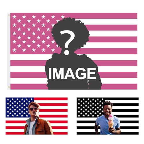 HUKQWX Personalisierte Flaggen – Benutzerdefinierte Flaggen, Bildtext, Logo – erstellen Sie Ihre eigene personalisierte Outdoor-Banner-Campingflagge für Geburtstag/Urlaub - Einseitig - 2X3 FT von HUKQWX