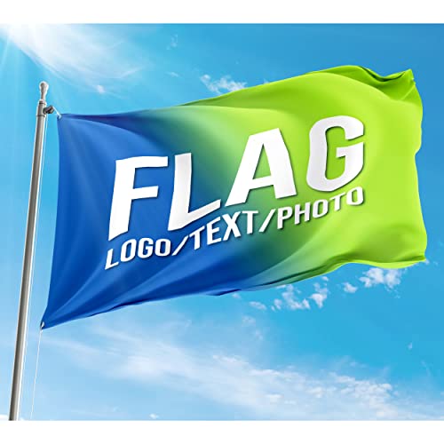 HUKQWX benutzerdefinierte Flagge Design Drucken Sie Ihr eigenes Logo/Foto/Bild/Text personalisierte Outdoor Flaggen Banner - Einseitig - 2X3 FT von HUKQWX
