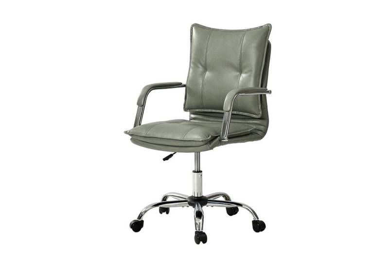 HULALA HOME Bürostuhl Ergonomischer Schreibtischstuhl mit Metallbasis, Leder, mit gepolsterten Armlehnen und SGS-Zertifizierung, grün von HULALA HOME