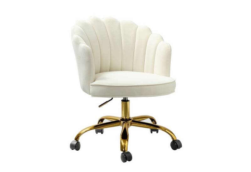 HULALA HOME Bürostuhl mit goldenem Gestell, gepolsterter Schreibtischstuhl aus Samt, verstellbarer Drehstuhl HULALA HOME Bürostuhl mit goldenem Gestell, gepolsterter Schreibtischstuhl aus Samt, verstellbarer Drehstuhl von HULALA HOME
