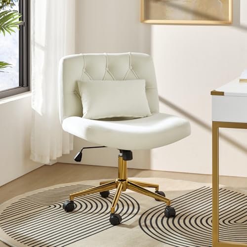 HULALA HOME Ergonomischer Bürostuhl Schneidersitz Stuhl Bequemer Schreibtischstuhl Höhenverstellbar Schminktisch Stuhl mit Rückenlehnenneigung & Kissen für Jungen Mädchen, Weiß HULALA HOME Ergonomischer Bürostuhl Schneidersitz Stuhl Bequemer Schreibtischstuhl Höhenverstellbar Schminktisch Stuhl mit Rückenlehnenneigung & Kissen für Jungen Mädchen, Weiß von HULALA HOME