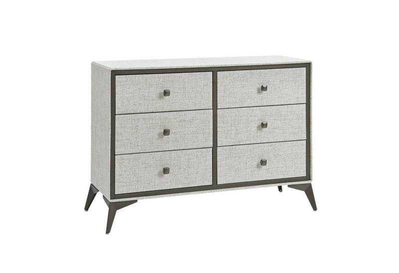 HULALA HOME Kommode aus Stoff, Sideboard mit 6 Schubladen, für Schlafzimmer, Wohnzimmer (1 St), 38 x 104 x 72 cm, Grau von HULALA HOME