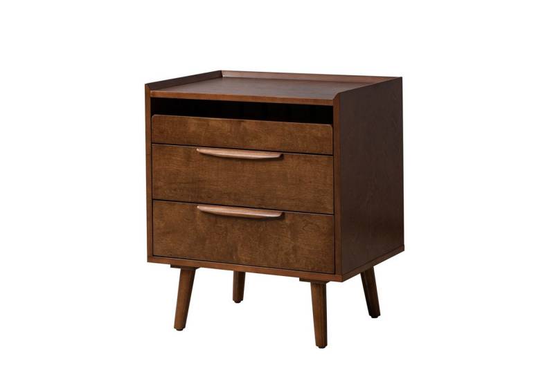 HULALA HOME Nachttisch im Mid-Century-Stil mit Massivholzbeinen und ausziehbarem Regal, Nachtkommode mit Schublade und Steckdose HULALA HOME Nachttisch im Mid-Century-Stil mit Massivholzbeinen und ausziehbarem Regal, Nachtkommode mit Schublade und Steckdose von HULALA HOME