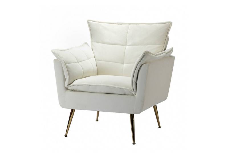 HULALA HOME Sessel moderner Polstersessel Armlehnensessel mit goldenen Metallbeinen, Loungesessel mit abnehmbarem Rückenkissen HULALA HOME Sessel moderner Polstersessel Armlehnensessel mit goldenen Metallbeinen, Loungesessel mit abnehmbarem Rückenkissen von HULALA HOME