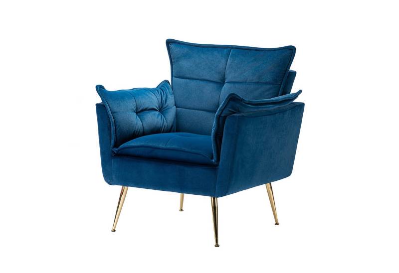 HULALA HOME Sessel moderner Polstersessel Armlehnensessel mit goldenen Metallbeinen, Loungesessel mit abnehmbarem Rückenkissen HULALA HOME Sessel moderner Polstersessel Armlehnensessel mit goldenen Metallbeinen, Loungesessel mit abnehmbarem Rückenkissen von HULALA HOME