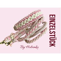 Einzelstück Halsband Und Leine Tau Paracord, Hu 39-46cm Modell Pearlrose Einzelstück Halsband Und Leine Tau Paracord, Hu 39-46cm Modell Pearlrose von HULAMKA