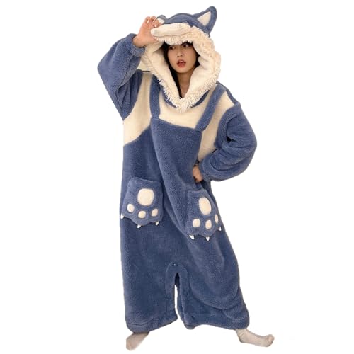 HULG Onesie Pyjamas Animal Costume Cosplay,Herbst- Und Winterpyjama Für Damen Für Erwachsene, Familie Und Freunde (XL) von HULG