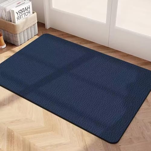 Kieselgur-Badematte, Super Saugfähig, Schnell Trocknend, Rutschfeste Matten For Badezimmer, Dünne Bodenmatte, Duschraum-Teppich, Passt Unter Die Tür, Vor Der Badewanne ( Color : Blue , Size : 23.6*35. von HULKI