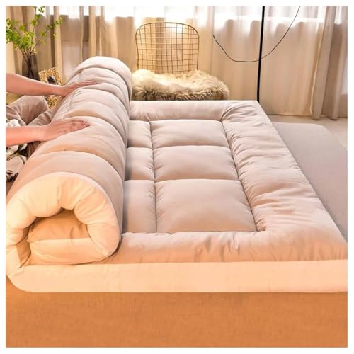 Bodenmatratze Japanische Extra Dicke Futon-Bodenmatratze Futonmatratze Faltbares Bodenbett Campingmatratze Futonmatte Traditionelle Schlafmatte Extra Dicke, Gemütliche und Warme Matratze(Gray,120x200c von HUMAJORY