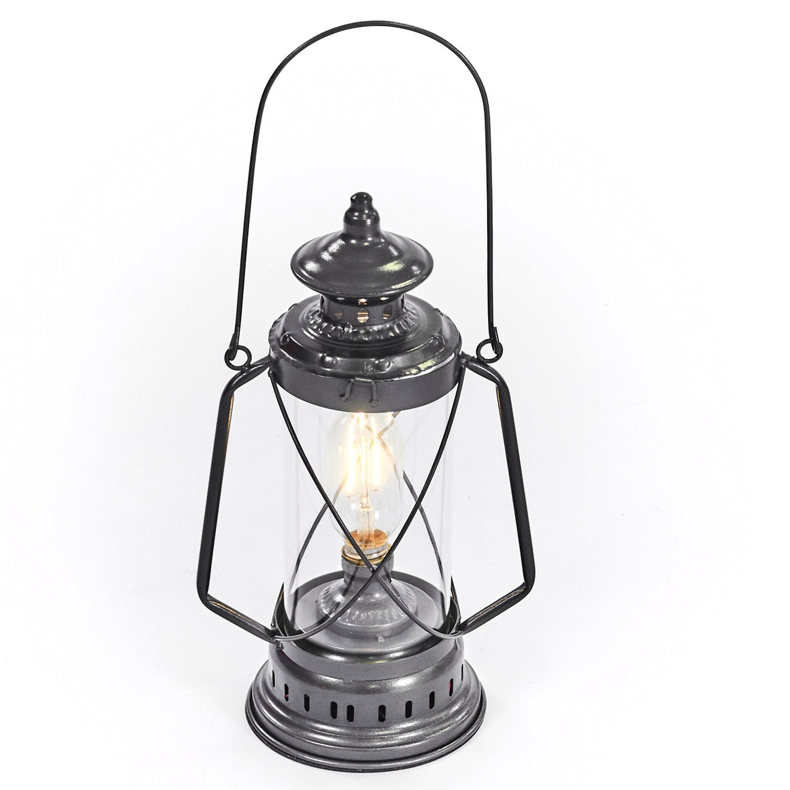 HUMAN COMFORT Sturm Laterne LED Camping Retro Lampe USB Akku Dimmbar Glas Metall von HUMAN COMFORT