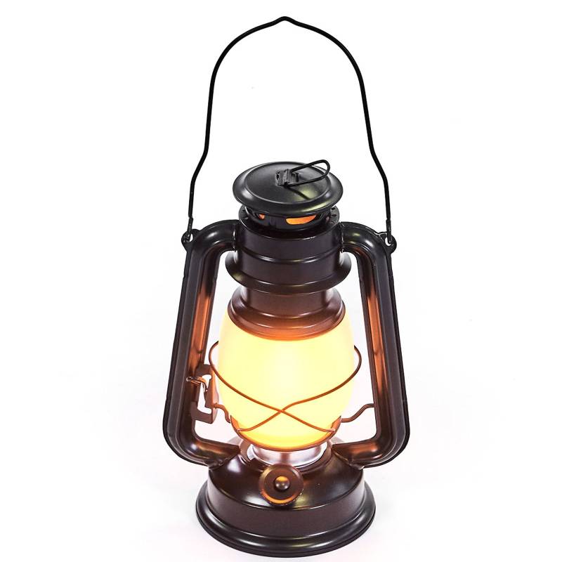 HUMAN COMFORT Sturm Laterne LED Camping Retro Lampe Zelt Leuchte USB Akku Metall von HUMAN COMFORT