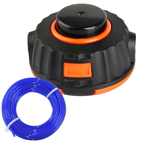 HUMAPYDU 537419211 Rasentrimmerkopf Unkrautfresser + 15 m Trimmerfaden für Poulan Weedeater MX557, PP125, PP136E, P4500, PPB200E, PPB32SST, PPB350 Gasschneider, Ersatz 537419202 (Trimmerkopf) von HUMAPYDU