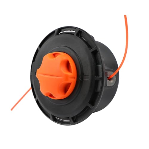 HUMAPYDU Universal-Ersatz-Trimmerspulenkopf M10 x 1,25, Linkshänder, Schnellzufuhr mit 15 m 2,4 mm Trimmerschnur, einfache Lastbefestigung (Trimmerkopf) von HUMAPYDU