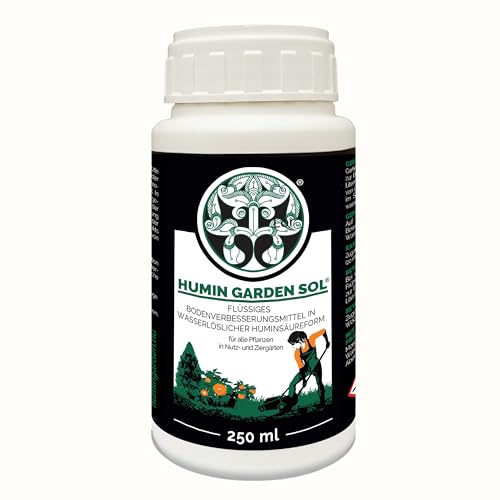 Humin Garden Sol Universaldünger für gesundes Wachstum & starke Pflanzen. Natürliches Flüssig-Huminsäure-Konzentrat & Bodenkonditionierer für alle Pflanzen, ideal für Rasen, Bäume & Blumen (SOL 250ml) von HUMIN GARDEN PLUS - SOL