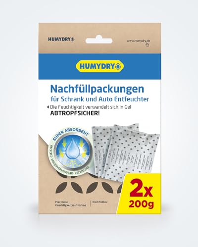 Humydry 2 Nachfüllpackungen fur Eco-box Schrank und Auto Entfeuchter von HUMYDRY
