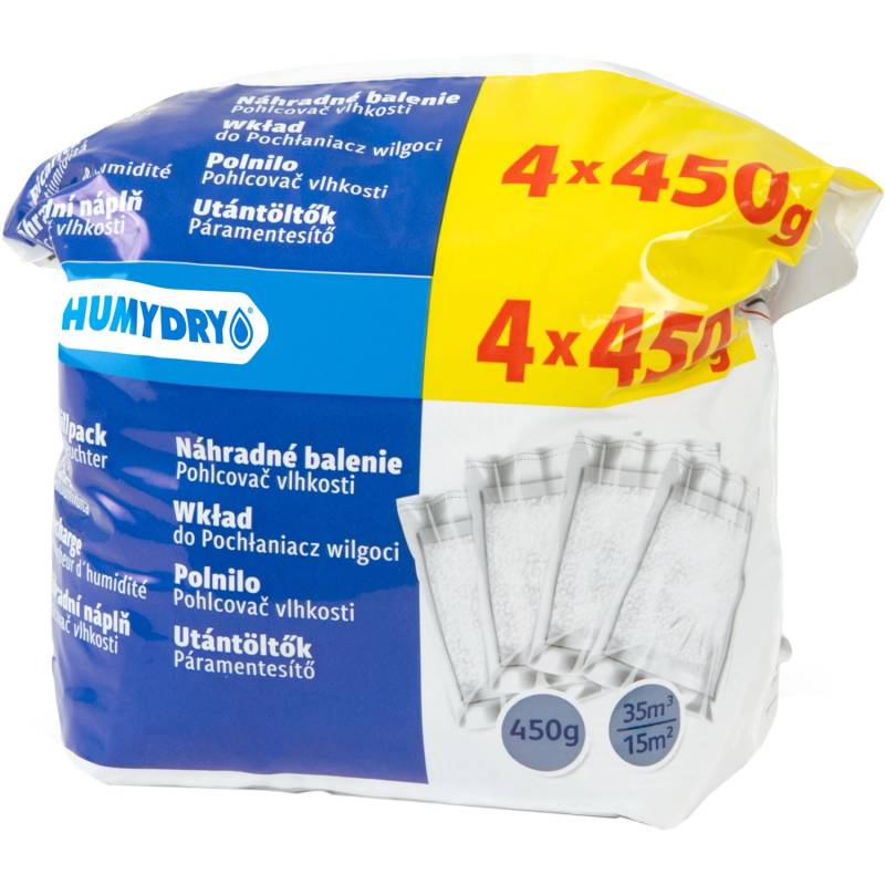 Humydry Raumentfeuchter Basic Nachfüllpackung  4 x 450 g von HUMYDRY