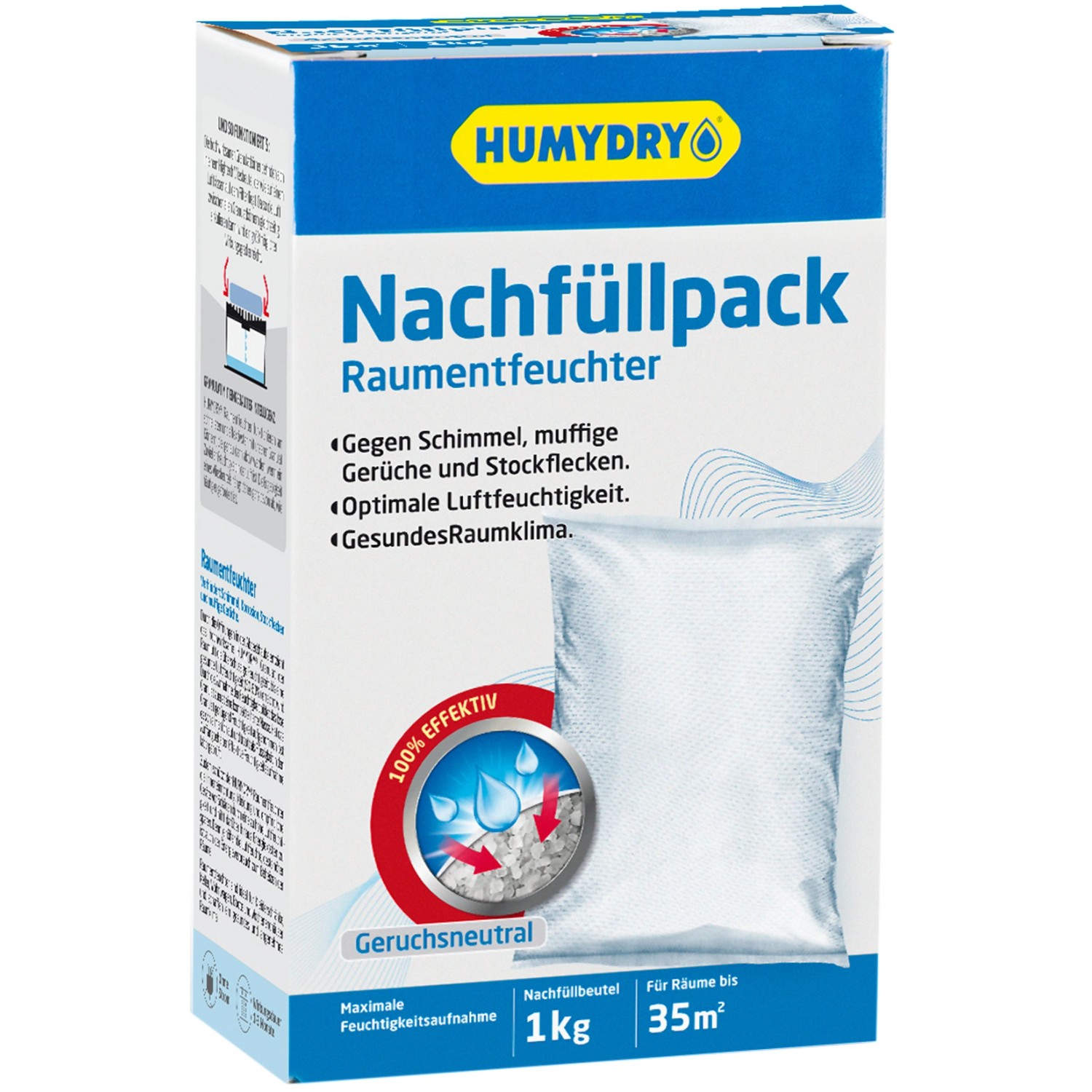 Humydry Universal Raumentfeuchter Nachfüllpack Neutral 1 kg von HUMYDRY