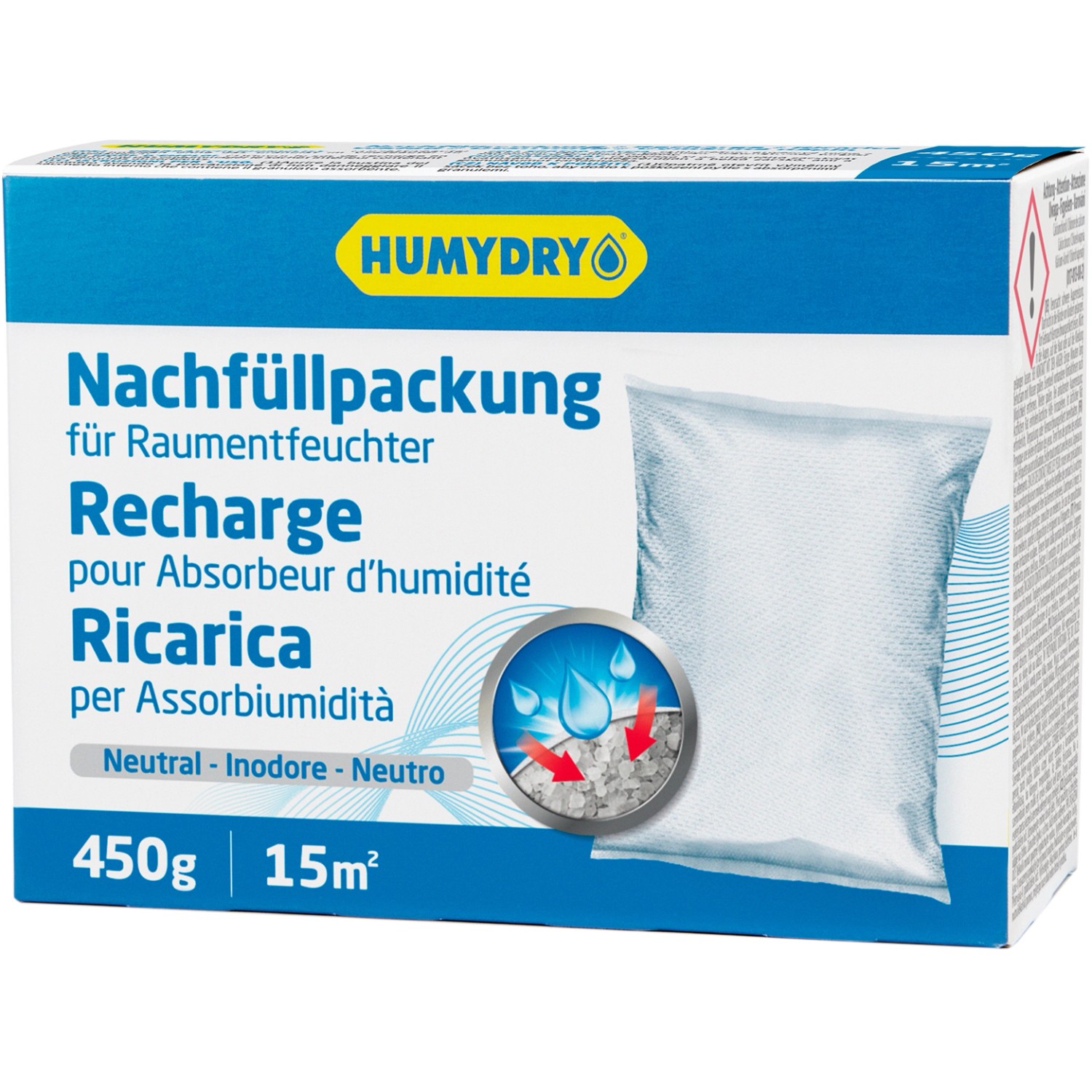 Humydry Universal Raumentfeuchter Nachfüllpack Neutral 450 g von HUMYDRY